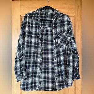 Wild Fable Black and White Plaid Shirt